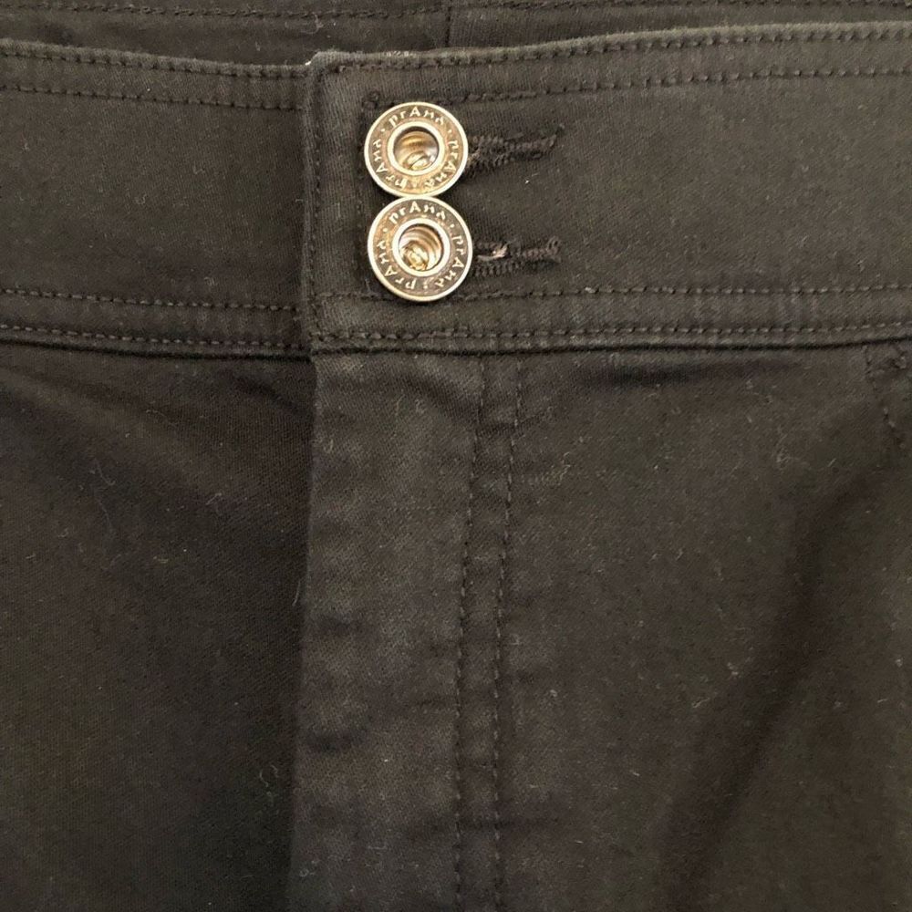 Prana Black Mid Rise Slim Leg Dark Academia Pants Size 12 - Picture 4 of 15